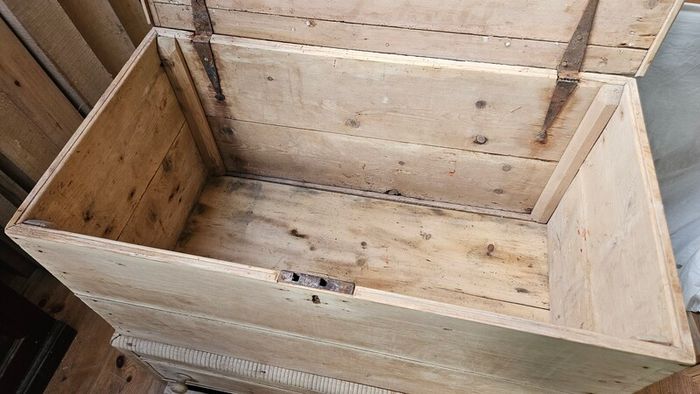 Antique Irish Pine Dowry Chest - Vernacular Irish Pine Furniture - Antique Irish Blanket Chest - Antique Irish Country Furniture