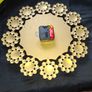 West German Acctim quartz Working Wall Clock featuring a gold-toned Starburst or Petal Design, Postage Available or Collection Image 5
