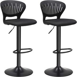 Set of 2 Bar Stools with Crown Back - Free Delivery Nationwide