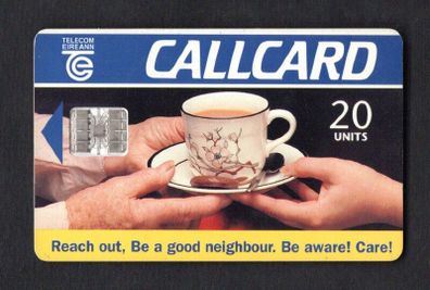 1995 Ireland 20 unit  Reach Out - Be a Good Neighbour campaign in 1995 (Schlumberger SC7) Call Card Used. Telecom Eireann card number 1098.
