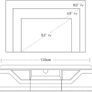 TV Lowboard Standing 120 cm, TV Cabinet with 2 Doors, TV Board for TVs up to 50 Inches, TV Cabinet with Drawer and Open Compartment for Living Room and Bedroom, Black and White Image 2