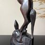 Vintage Ebony Wood Horse Image 8