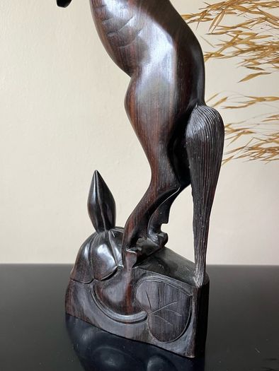 Vintage Ebony Wood Horse