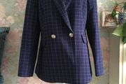 Savida checked blazer, new. Size M