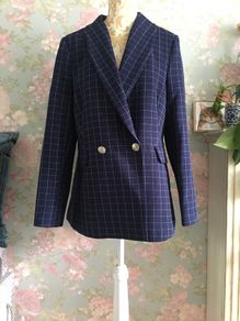 Savida checked blazer, new. Size M