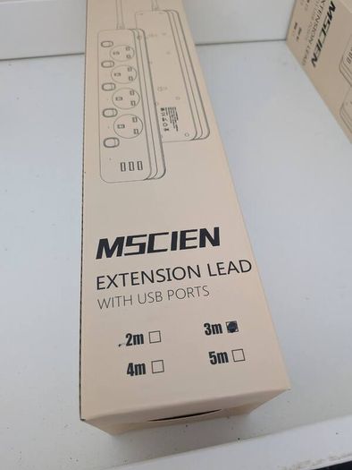 4 Way Extension Lead with 3 USB Ports