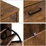 Shoe cabinet with 2 compartments, Hallway cabinet, adjustable divider, 12 pairs of women's shoes or 8 men's shoes, 60 x 24 x 83.5 cm, industrial style, Rustic brown Image 2