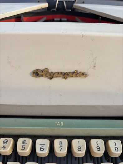 Typewriter with cover