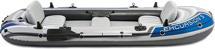 5 Man Excursion Inflatable Boat Set with Aluminium Oars and Pump