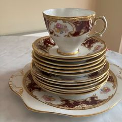 Vintage Royal Tara Fine Bone China Tea Set, Made in Ireland, 26 Pieces