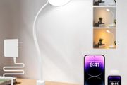 60 LED Desk Lamp with USB Charging Ports  Dimmable Table Lamp with 3 Color Temps, 5 Brightness, 4 Timers, 15W Flexible Gooseneck Light with Base, Eye-Caring Reading Light for Home Office, Bedroom