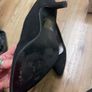 high heels black suede diamante Image 2