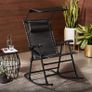 Foldable rocking chair with sun protection,  black Image 4