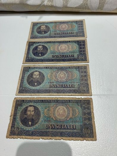 Romania banknote used 100 lei 1966
