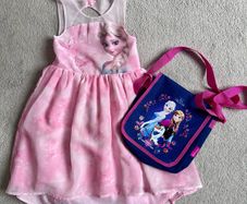 Price Drop! Like New Disney Frozen Dress and Bag Bundle 4-6yrs