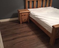 Solid oak king size bed set