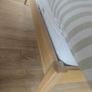Beautiful oak herringbone kind size bed frame and mattress Image 4