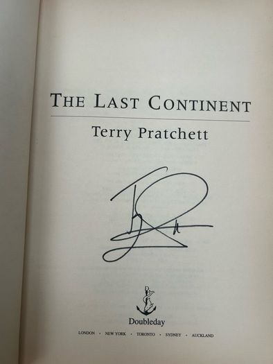 Signed Terry Pratchett The Last Continent First Edition 1998 HB Doubleday DJ