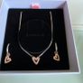 Pandora necklace and earrings set sterling silver and rose gold plated perfect condition like new Image 4
