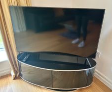 Modern Black Glass TV Unit  Excellent Condition