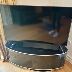 Modern Black Glass TV Unit  Excellent Condition
