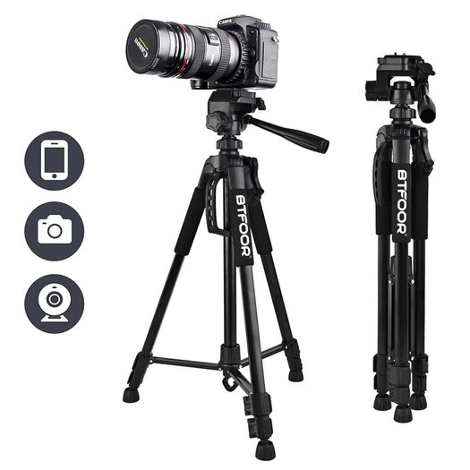 Phone Travel Self Tripod Aluminum Tall 55 140CM Stand With Quick Plates Mount Pan Head For Canon Nikon DSLR SLR Digital Camera