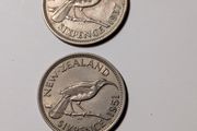New Zealand 6 pence X2.
