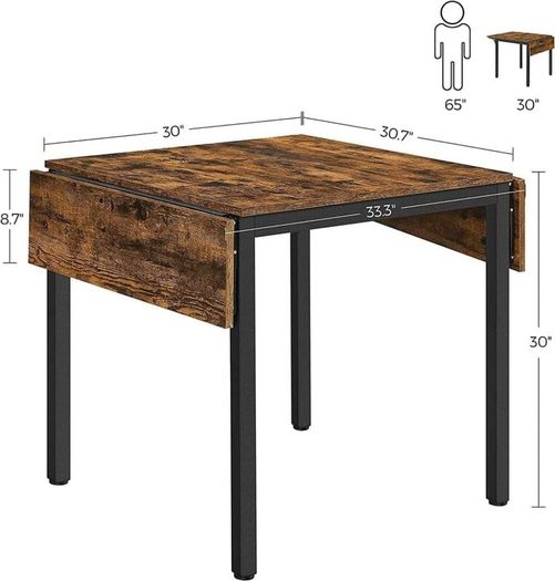 New Industrial Style Folding Kitchen Table - FREE Delivery