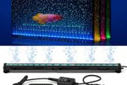 Fish Tank Light Waterproof Aquarium Lights Remote Control 5050 LED Color Changing,Air Bubble lights with 24key controller for Fresh and Saltwater Aquarium 30cm/11.8inch