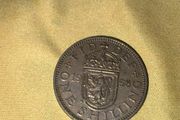 1958 Great Britain One Shilling Coin - Scottish Shield Design