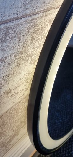 LED Bathroom Mirror 60cm Black Frame Antifog