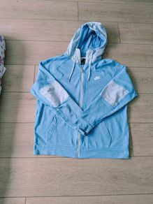 Nike light weight zip hoodie Size L light blue