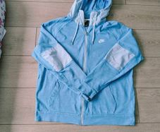 Nike light weight zip hoodie Size L light blue