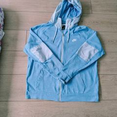 Nike light weight zip hoodie Size L light blue