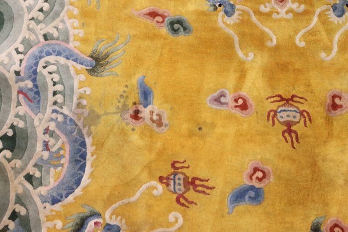Chinois- Oriental Rug Runner Gold/Yellow 350cm x 70cm wide.