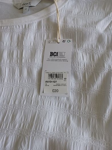 Next white Top Size 12 bnwt