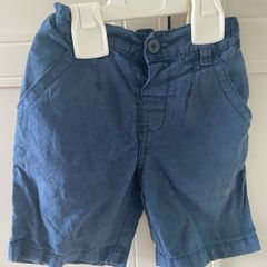 Next navy shorts 12-18 months