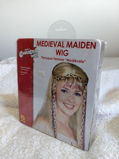Medieval Maiden Fancy Dress Wig, New In Box
