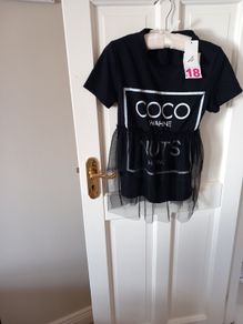 Black T Shirt with Frill size XS-S