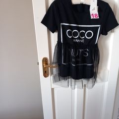 Black T Shirt with Frill size XS-S