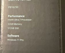 Dell Pro Pro 16 Plus PB16250 - Intel Core Ultra 7 - 268V / up to 5 GHz - vPro Enterprise - Win 11 Pro - Intel Arc Graphics 140V - 32 GB RAM - 512 GB SSD NVMe - 16 IPS 1920 x 1200 (Full HD Plus) - Wi-Fi 7 - BTS - with 1 Year Basic Onsite