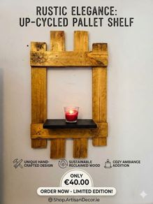 Rustic Reclaimed Wooden Frame & Shelf