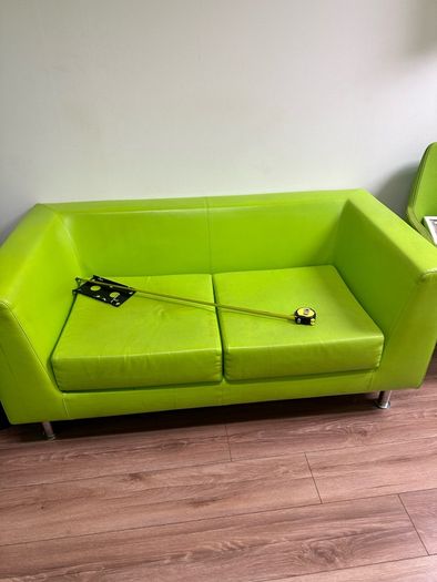 Lime Green sofas with chairs
