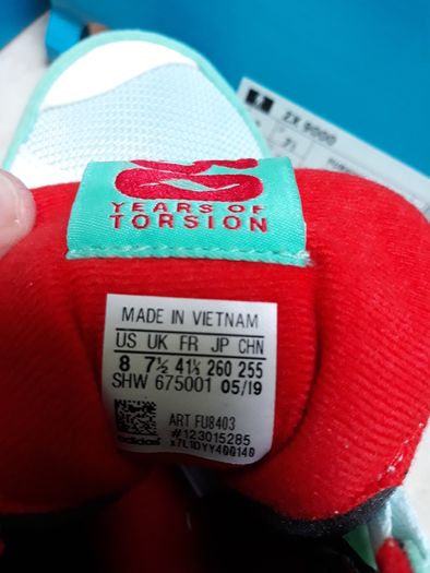 Adidas Torsion Originals ZX 9000 OG 30-years of Torsion UK-7,5/EUR-41.1/3 FU8403 Mint/Scarlet-2019