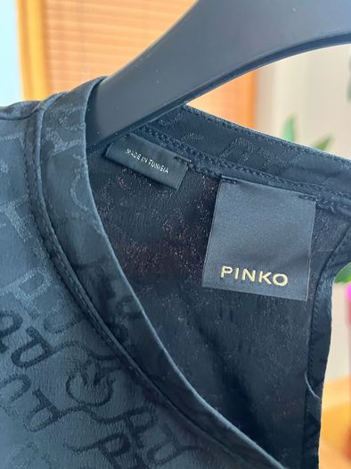 Pinko logo black blouse