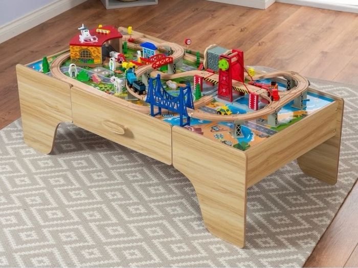 Wooden Train Set Table