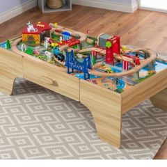 Wooden Train Set Table
