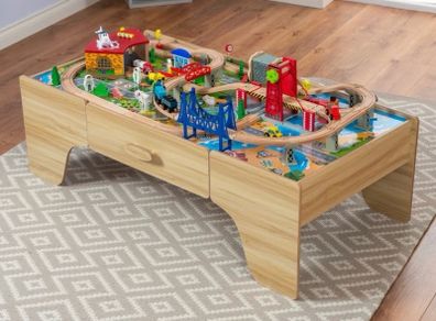 Wooden Train Set Table