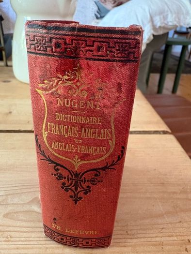Antique Miniature French - English Dictionary