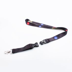 Happy Face Black Neck Lanyard Strap Cell Mobile Phone ID Card Key chain